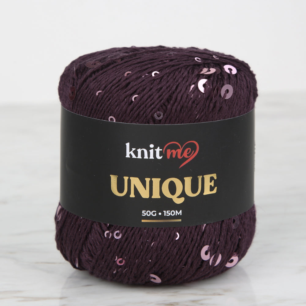 Knitme UNIQUE Patlıcan Moru El Örgü İpi -1