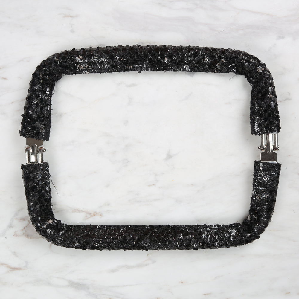 Knitme Gizli Çanta Bursu 23 cm Siyah BA-0026