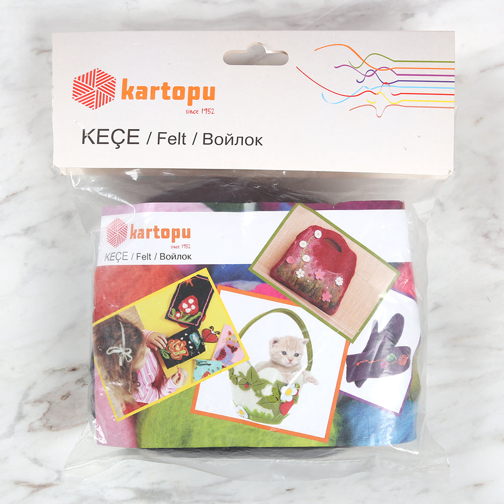 Kartopu Yün Keçe Siyah - K940