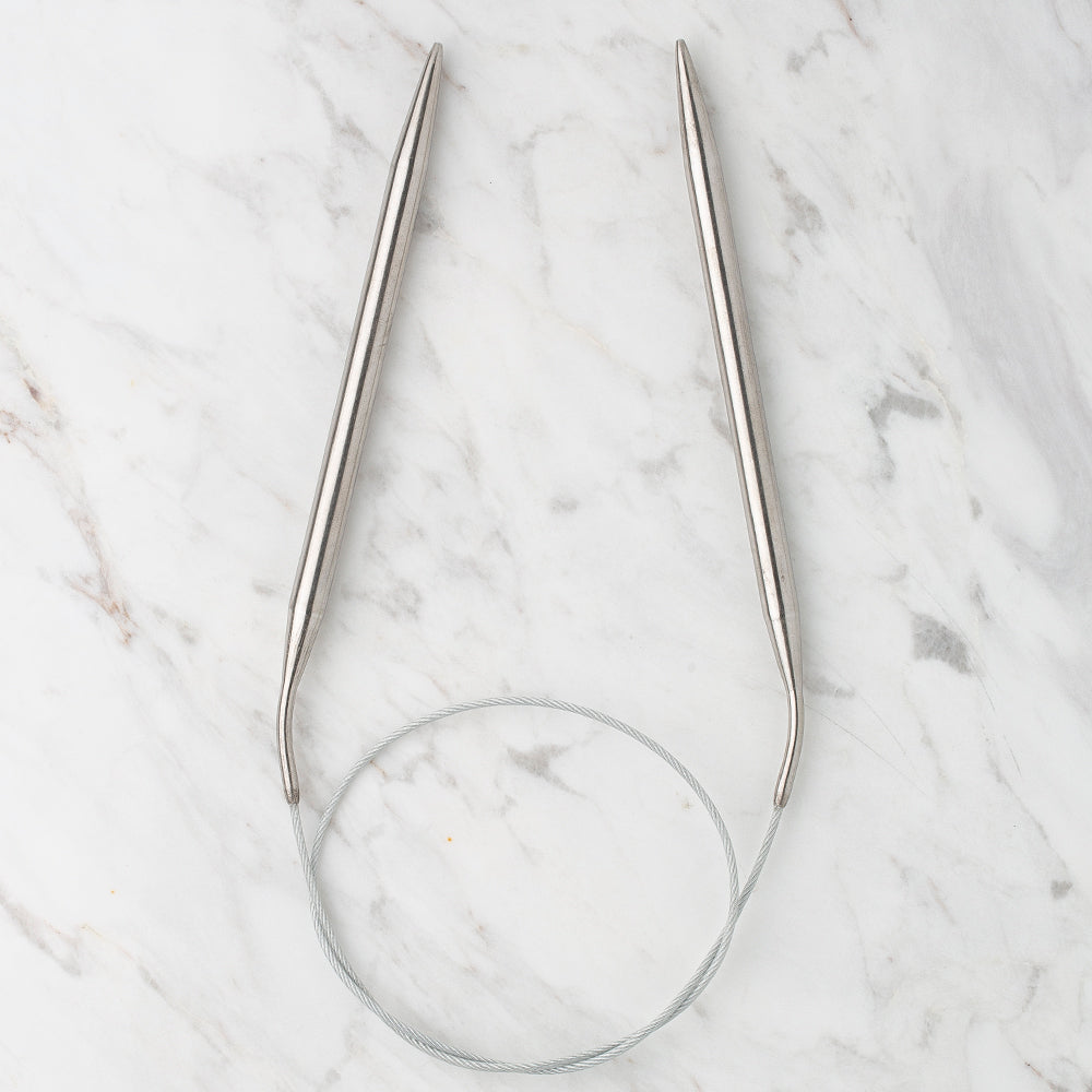 Kartopu 7 Mm 60 Cm Çelik Telli Misinalı Örgü Şişi