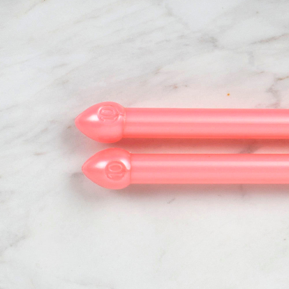 Pony Pearl  10.00 mm 35 cm Pembe Plastik Şiş - 33638