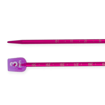 Pony Measure 3 mm 35 cm Kırmızı Cetvelli Alüminyum Örgü Şişi - 34505