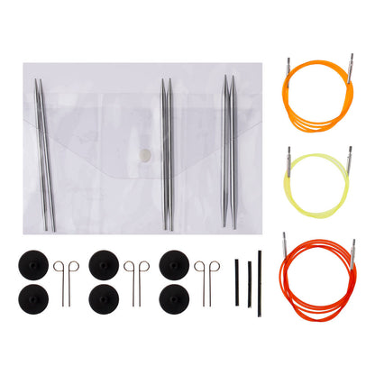 KnitPro Nova Metal Başlangıç Seviye Değiştirilebilir Misinalı Şiş Seti - 10604