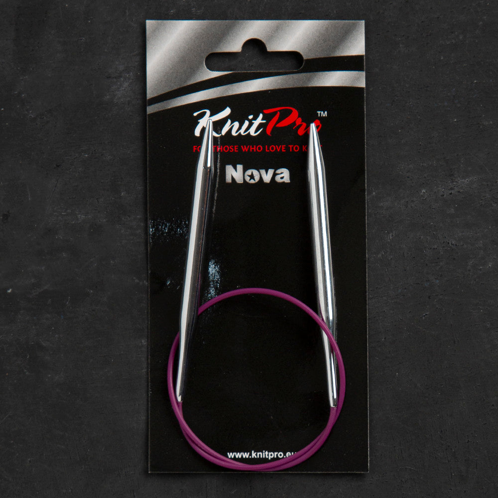 KnitPro Nova Metal 5.5 Mm 40 Cm Metal Mor Misinalı Şiş - 10356