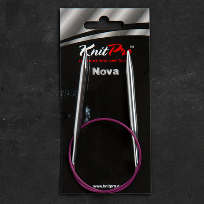 KnitPro Nova Metal 5.5 Mm 40 Cm Metal Mor Misinalı Şiş - 10356