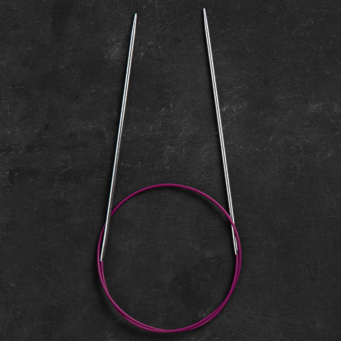 Aiguilles Circulaires Addi Novel Carrées Ergonomiques 60 Cm X 3,25 Mm - Confort Arthrite & Tricot Innovant
