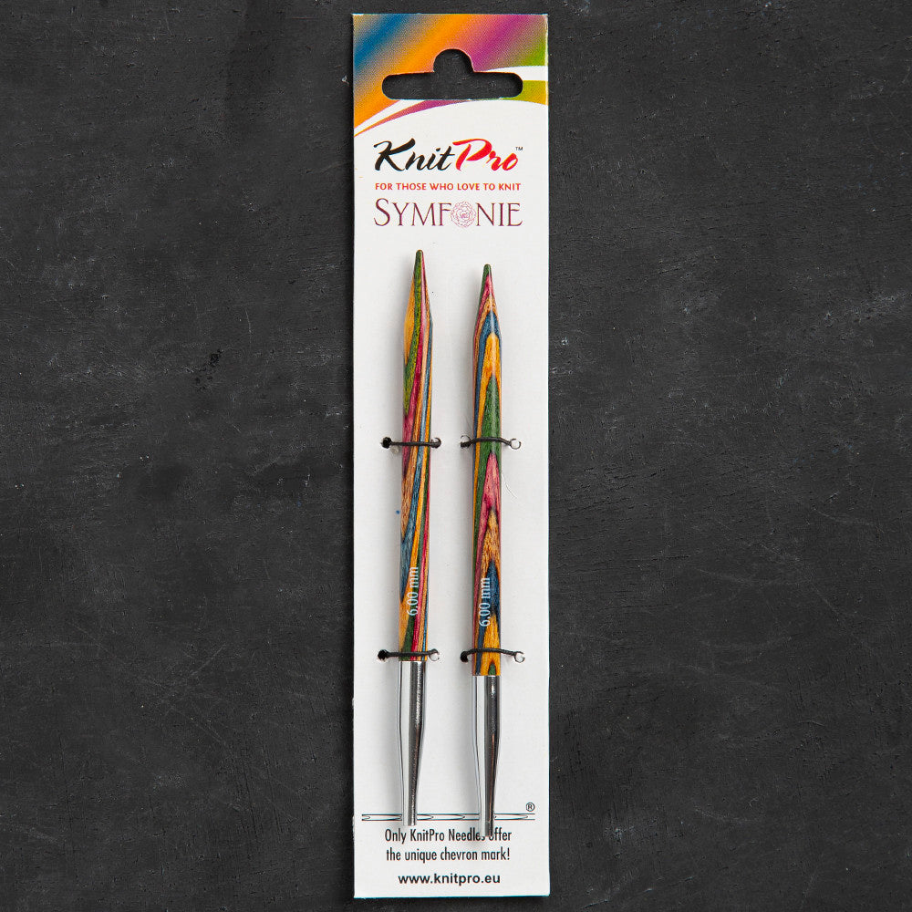 KnitPro Symfonie 6 mm Değiştirilebilir Ahşap Misinalı Şiş Ucu - 20407