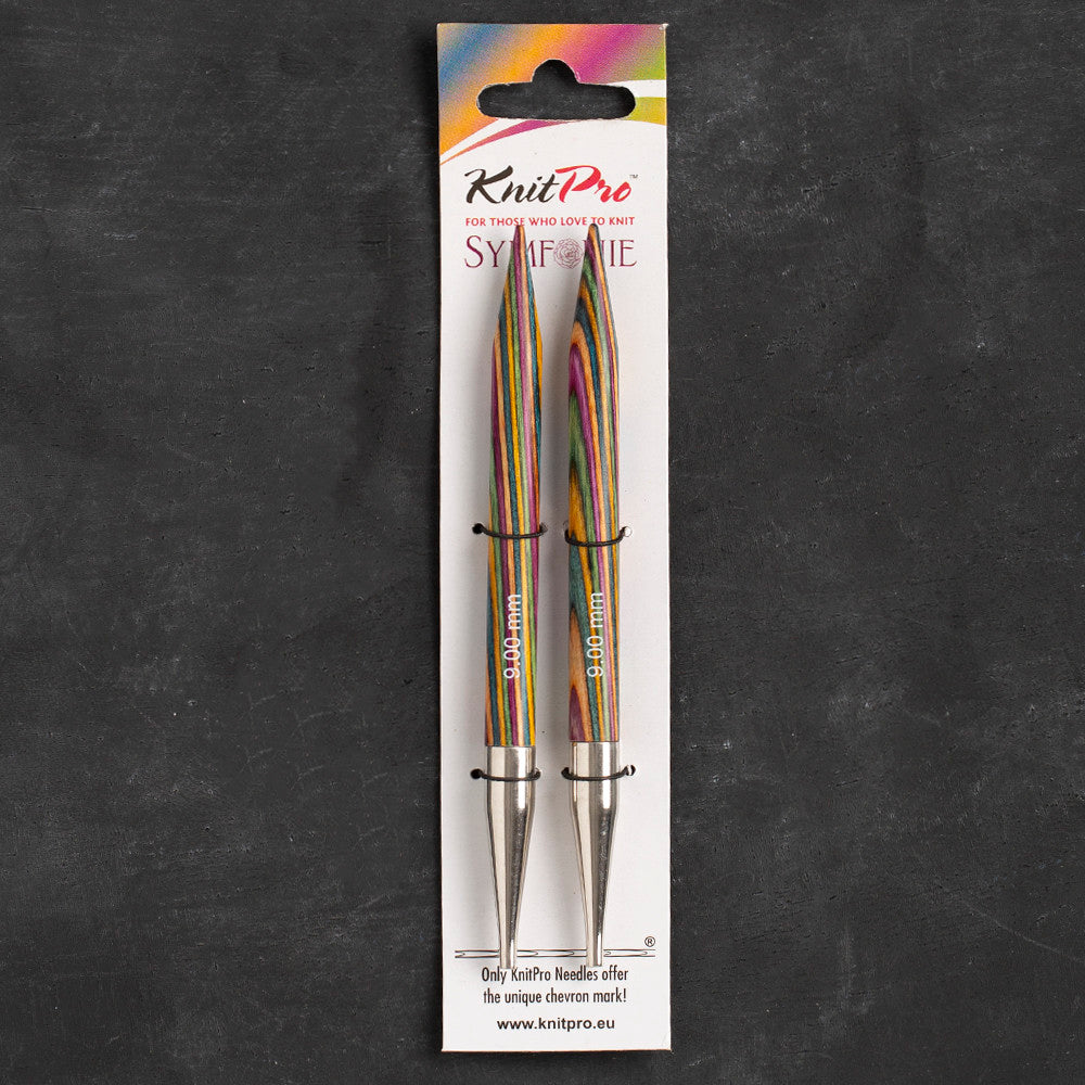 KnitPro Symfonie 9 mm Değiştirilebilir Ahşap Misinalı Şiş Ucu - 20410