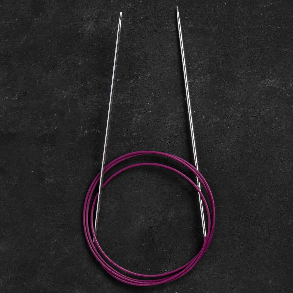 KnitPro Nova Metal 2 Mm 100 Cm Metal Mor Misinalı Şiş - 10361