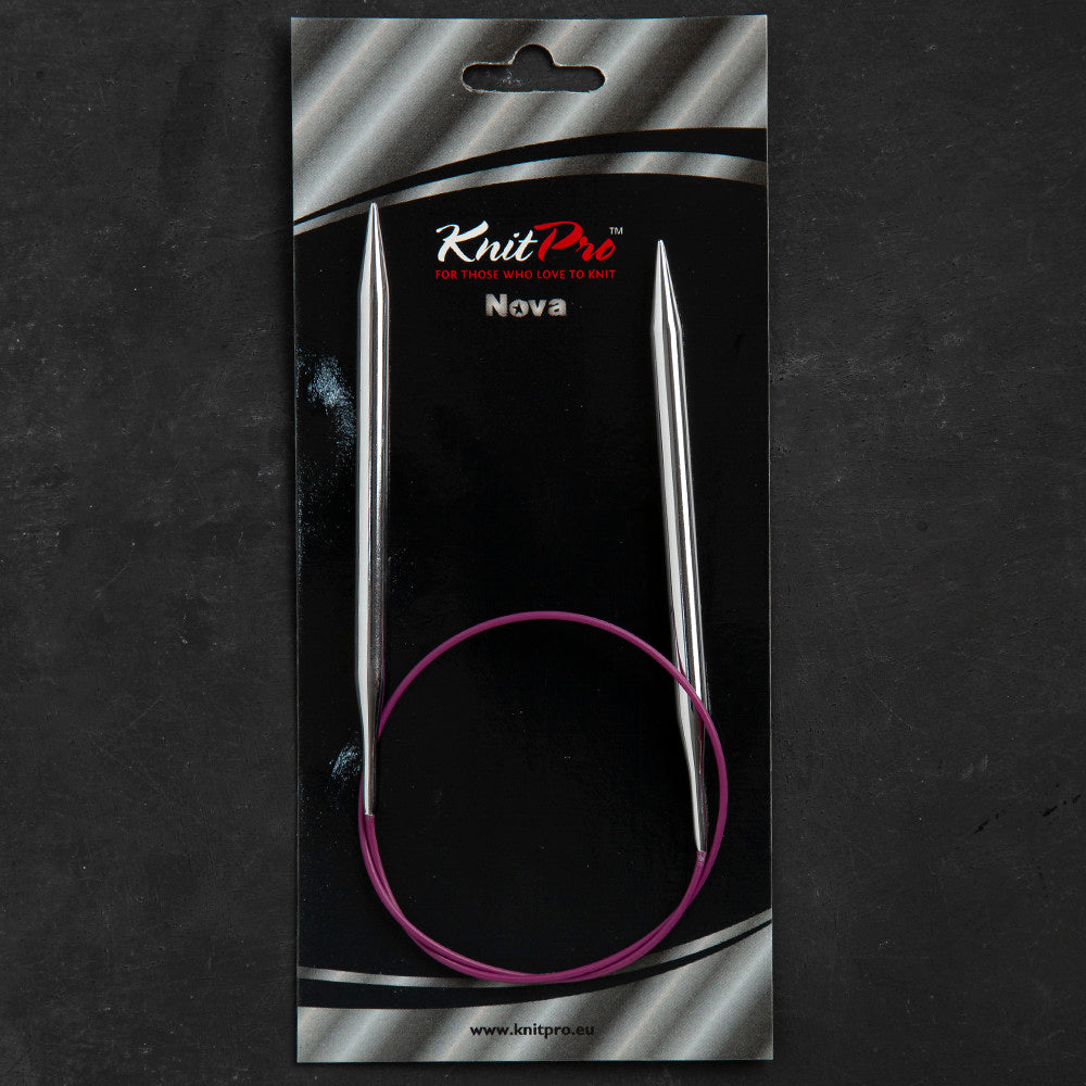 KnitPro Nova Metal 7 Mm 60 Cm Metal Mor Misinalı Şiş - 11328