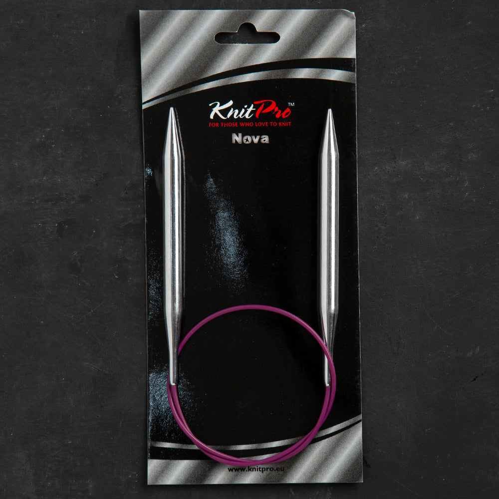 KnitPro Nova Metal 9 Mm 60 Cm Metal Mor Misinalı Şiş - 11330