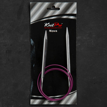 KnitPro Nova Metal 7 Mm 100 Cm Metal Mor Misinalı Şiş - 11358