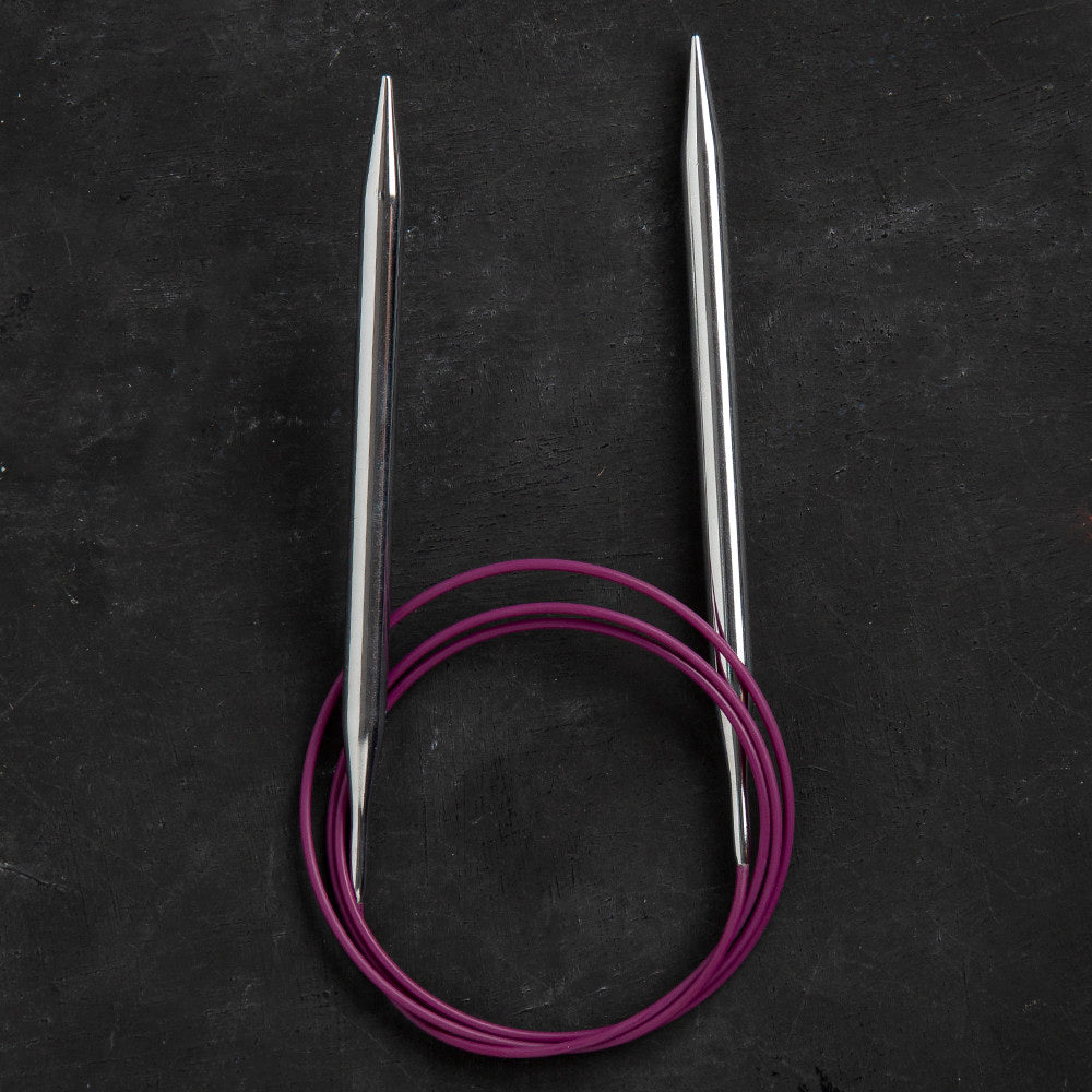 KnitPro Nova Metal 7 Mm 100 Cm Metal Mor Misinalı Şiş - 11358