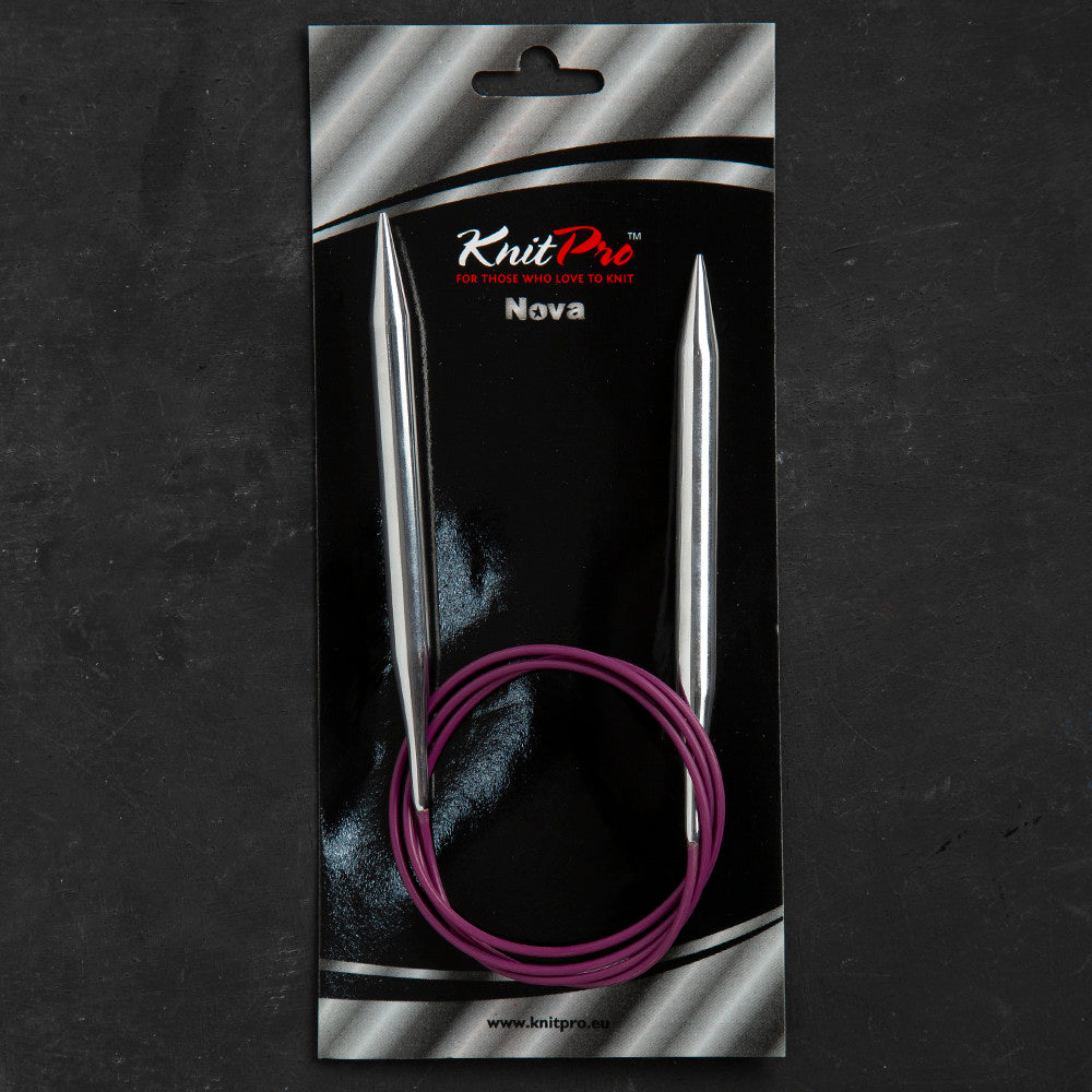 KnitPro Nova Metal 9 Mm 100 Cm Metal Mor Misinalı Şiş - 11360