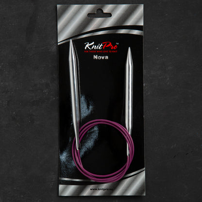 KnitPro Nova Metal 9 Mm 100 Cm Metal Mor Misinalı Şiş - 11360