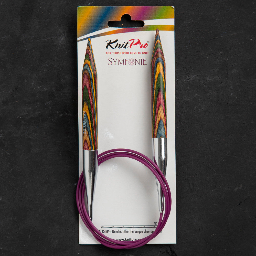 KnitPro Symfonie 12 mm 100 cm Ahşap Misinalı Şiş - 21362
