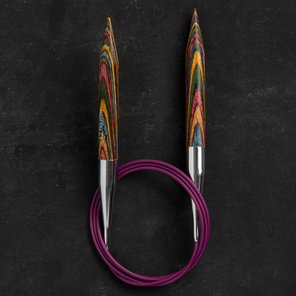 KnitPro Symfonie 12 mm 100 cm Ahşap Misinalı Şiş - 21362