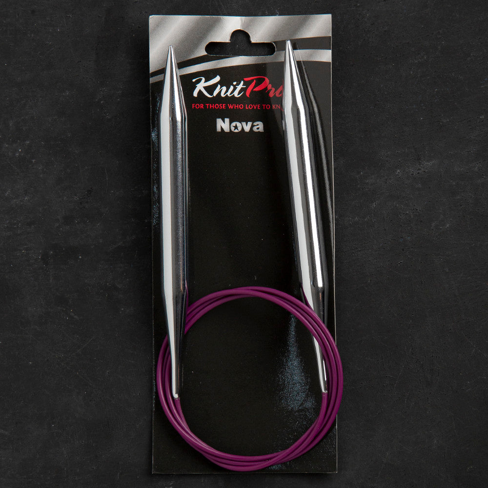 KnitPro Nova Metal 12 Mm 100 Cm Metal Mor Misinalı Şiş - 11362