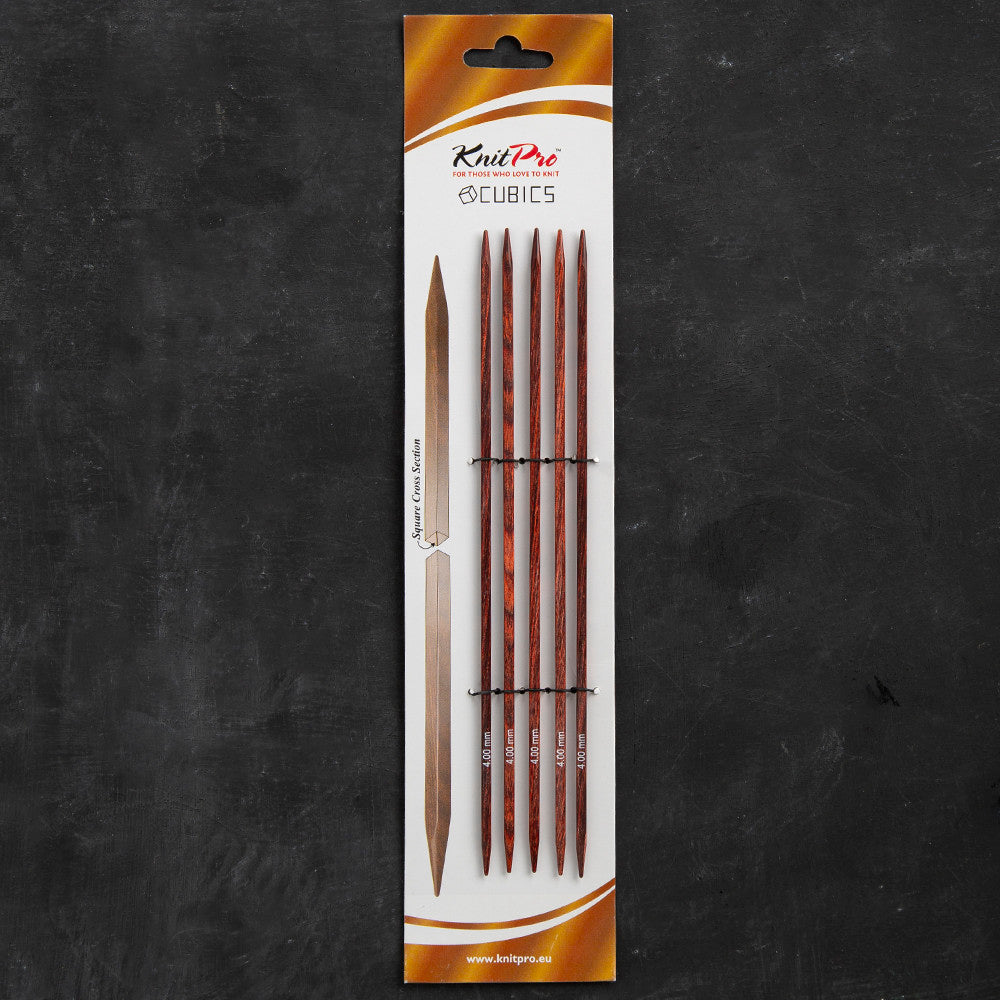 Knitpro Symfonie Cubics 4mm 20cm Kübik Çorap Şişi - 25112