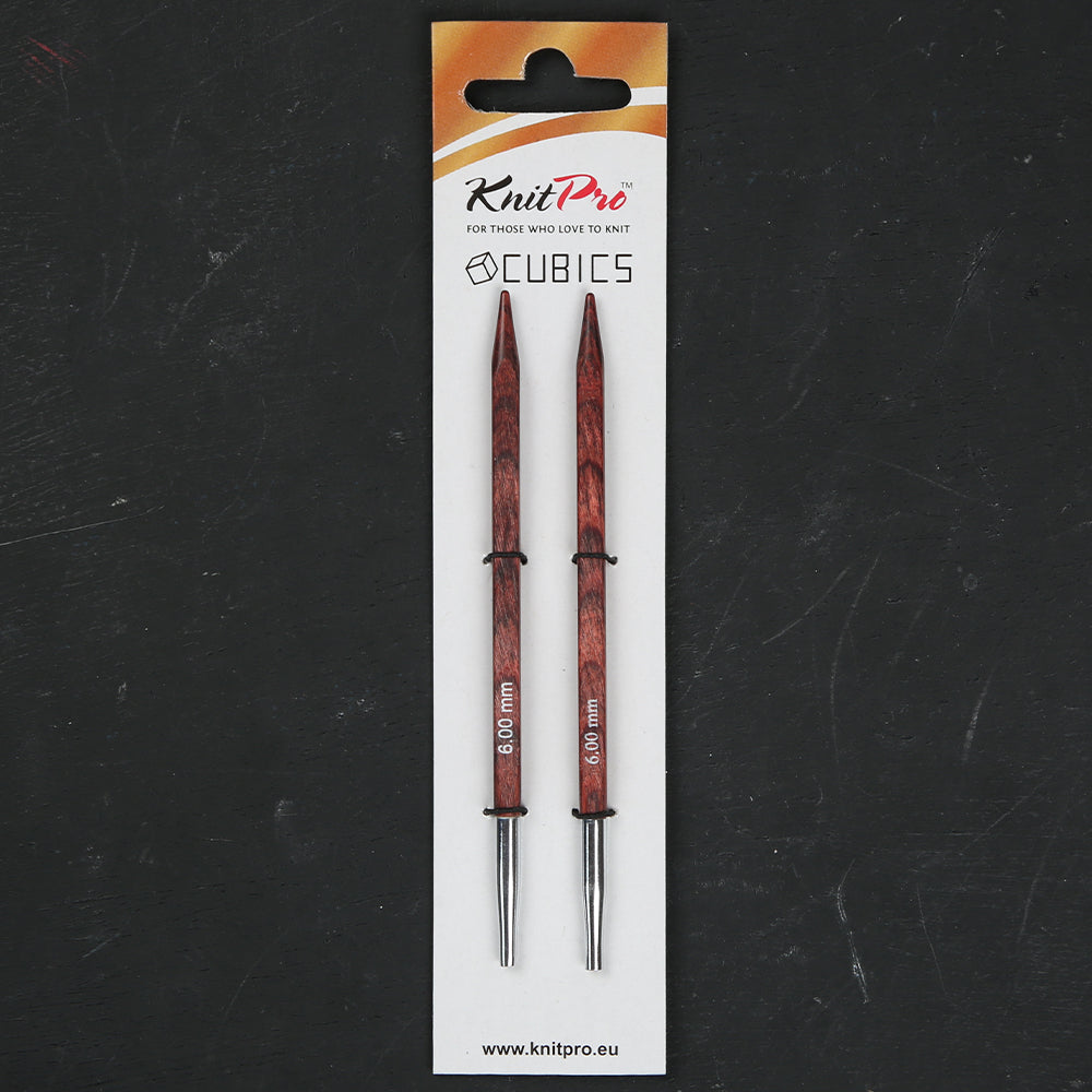 KnitPro Symfonie Cubics 6mm Değiştirilebilir Örgü Misina Şişi - 25405