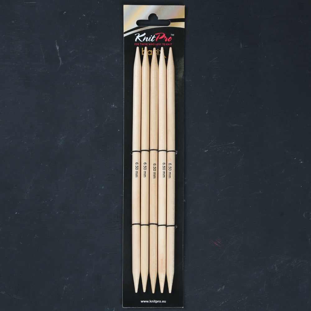 KnitPro Basix Birch Huş Ağacı 6.5mm 20cm Çorap Şişi - 35122