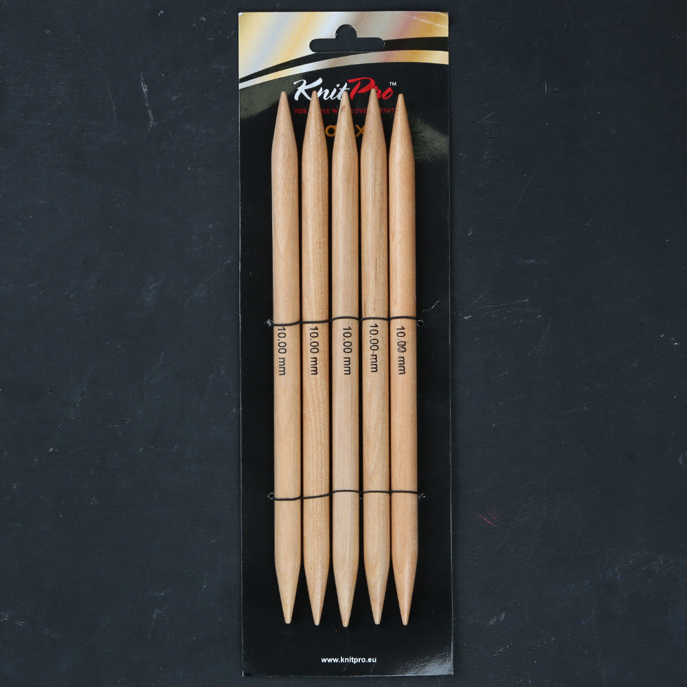 KnitPro Basix Birch Huş Ağacı 10mm 20cm Çorap Şişi - 35126