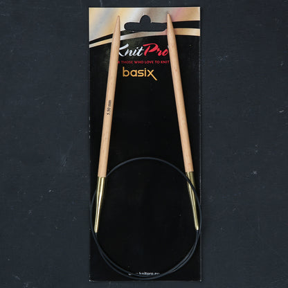 KnitPro Basix Birch Huş Ağacı 5.5mm 60cm Misinalı Şiş - 35321