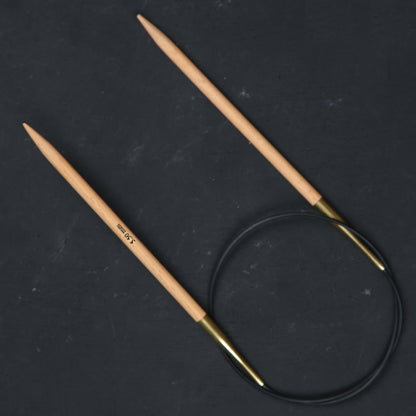 KnitPro Basix Birch Huş Ağacı 5.5mm 60cm Misinalı Şiş - 35321