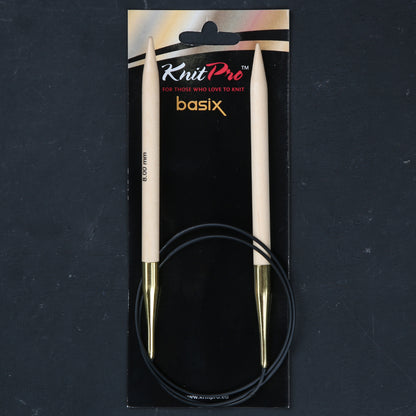 KnitPro Basix Birch Huş Ağacı 8mm 80cm Misinalı Şiş - 35335