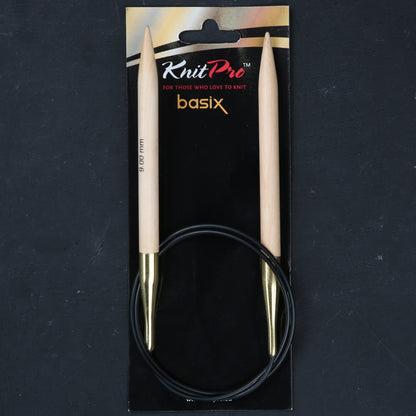 KnitPro Basix Birch Huş Ağacı 9mm 80cm Misinalı Şiş - 35336