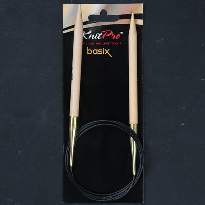 KnitPro Basix Birch Huş Ağacı 8mm 100cm Misinalı Şiş - 35345