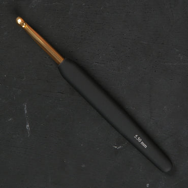 Knitpro Aluminum Gold 5.5mm Siyah Yumuşak Saplı Yün Tığ - 30808