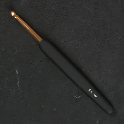 Knitpro Aluminum Gold 5.5mm Siyah Yumuşak Saplı Yün Tığ - 30808