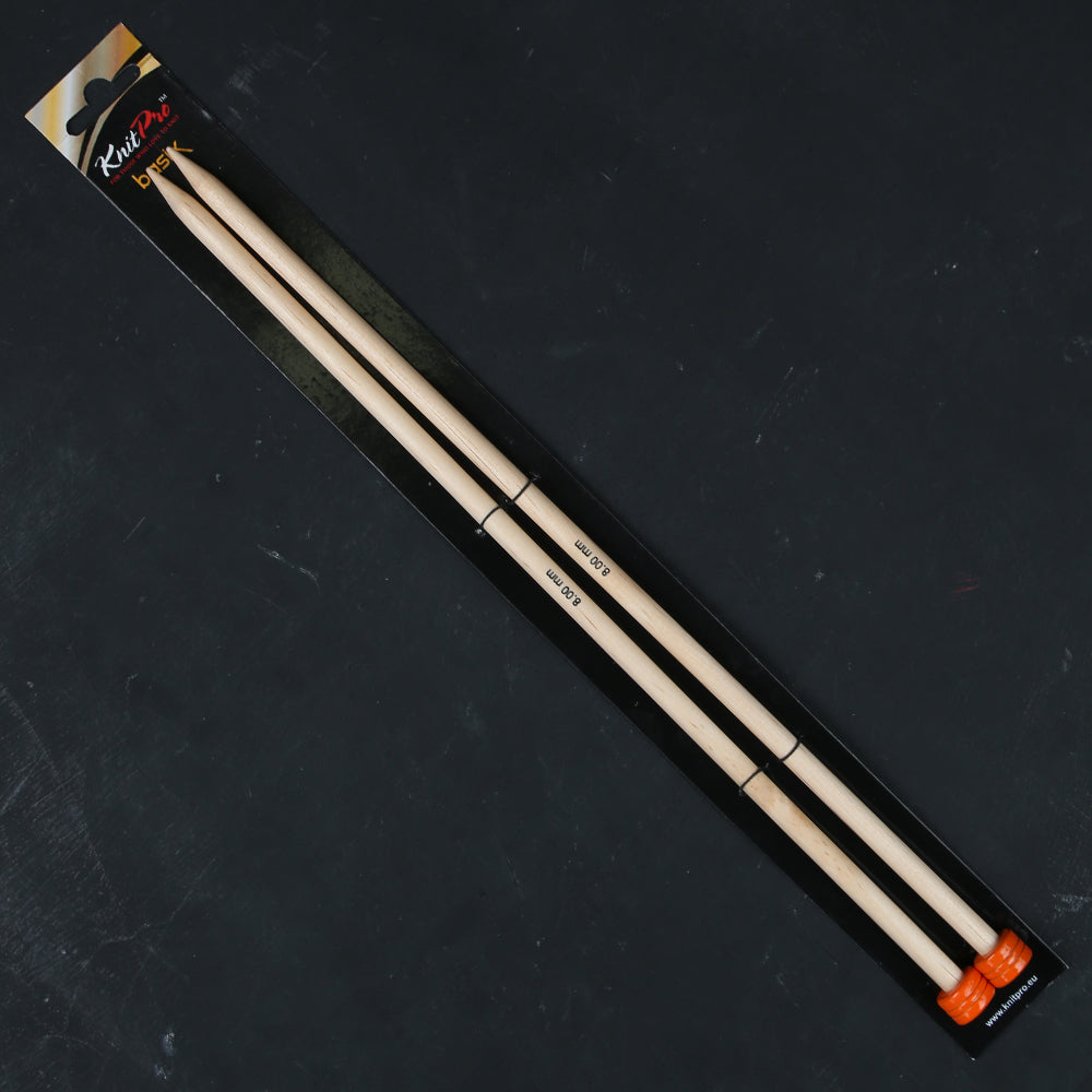 KnitPro Basix Birch Huş Ağacı 8mm 35cm Örgü Şişi - 35265