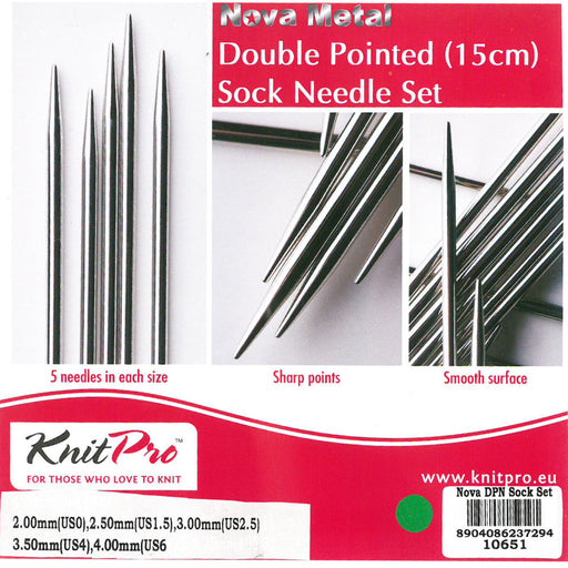KnitPro Nova Metal 15 Cm Çorap Şiş Seti - 10651