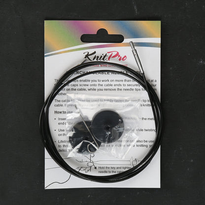 KnitPro Siyah 120 cm Tekli Ara Bağlantı Misinası - 10524