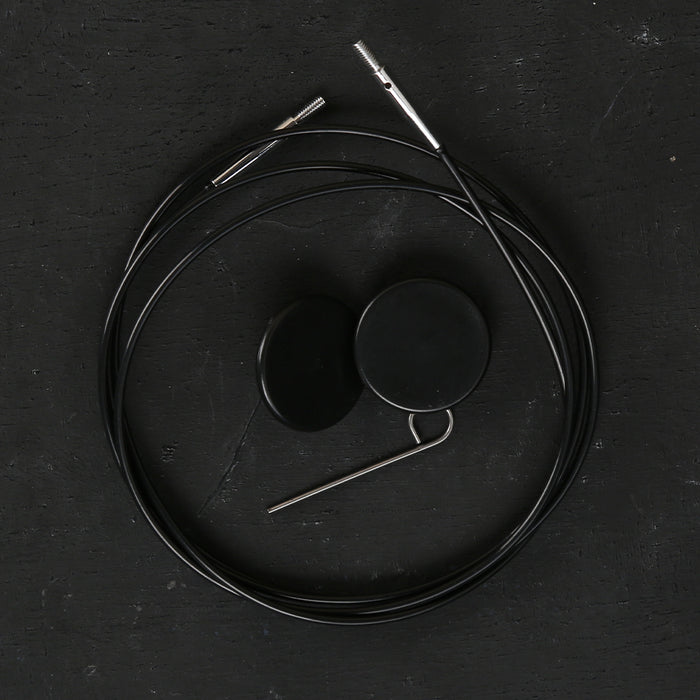 KnitPro Siyah 120 cm Tekli Ara Bağlantı Misinası - 10524