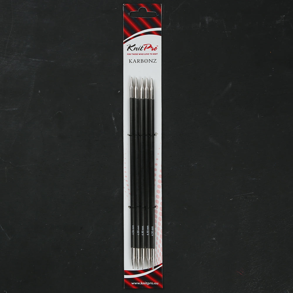 KnitPro Karbonz 4.5mm 20cm Çorap Şişi - 41133