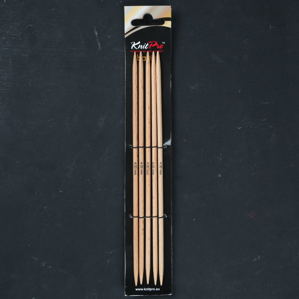 KnitPro Basix Birch Huş Ağacı 4mm 20cm Çorap Şişi - 35117