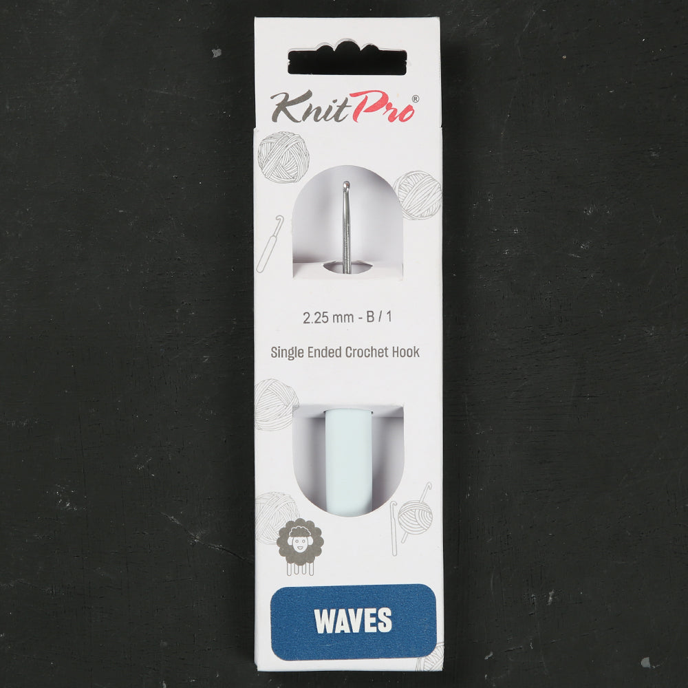 KnitPro Waves 2.25mm Gri Yumuşak Saplı Yün Tığ - 30902