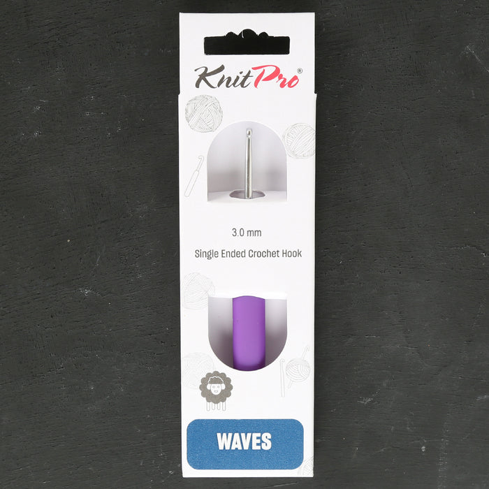KnitPro Waves 3mm Mor Yumuşak Saplı Yün Tığ - 30905