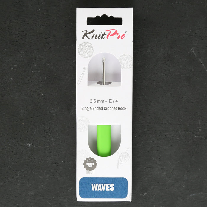 KnitPro Waves 3.5mm Yeşil Yumuşak Saplı Yün Tığ - 30907
