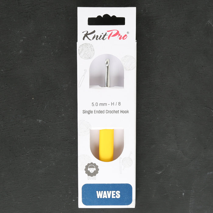 Knitpro Waves 5mm Sarı Yumuşak Saplı Yün Tığ - 30911