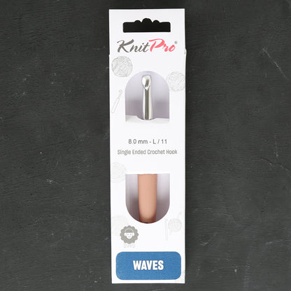 Knitpro Waves 8mm Kahverengi Yumuşak Saplı Yün Tığ - 30916