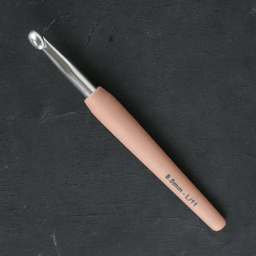 Knitpro Waves 8mm Kahverengi Yumuşak Saplı Yün Tığ - 30916