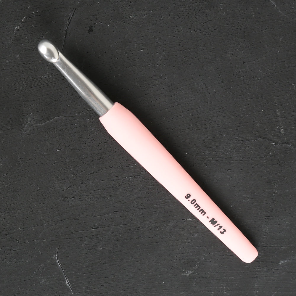 Knitpro Waves 9mm Pembe Yumuşak Saplı Yün Tığ - 30917