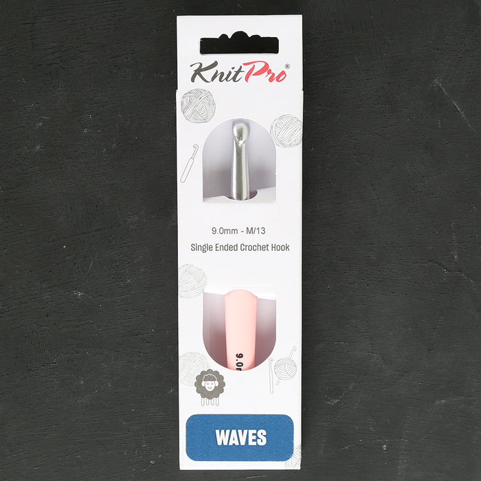 Knitpro Waves 9mm Pembe Yumuşak Saplı Yün Tığ - 30917