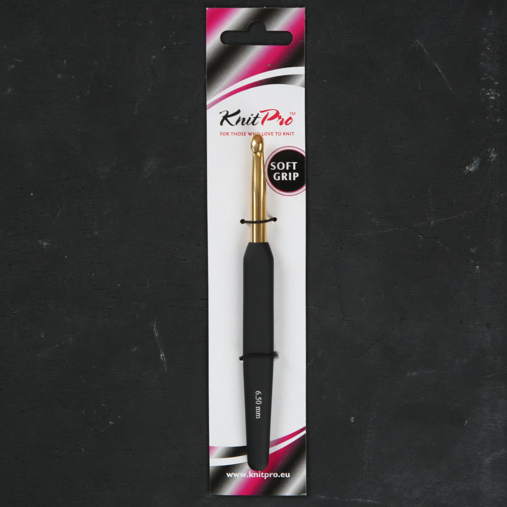 Knitpro Aluminum Gold 6.5mm Siyah Yumuşak Saplı Yün Tığ - 30881