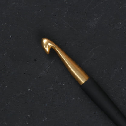 Knitpro Aluminum Gold 9mm Siyah Yumuşak Saplı Yün Tığ - 30884