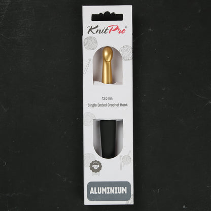 Knitpro Aluminum Gold 12mm Siyah Yumuşak Saplı Yün Tığ - 30886